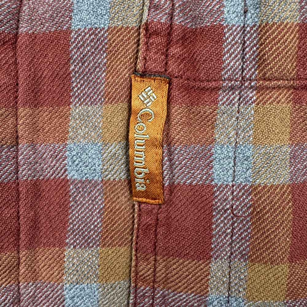 Columbia Plaid Button Up Shirt Mens Large Cotton Long Sleeve / Sku 0229 - Picture 3 of 6